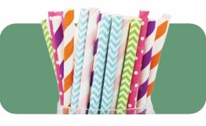 PRINTED COLOUR STRAWS